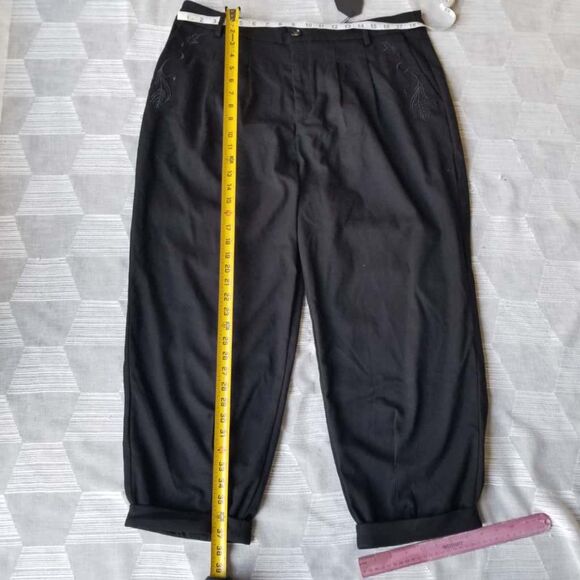 Disturbia Dianne Embroidered Balloon Trousers Black Size 16 - Picture 10 of 15